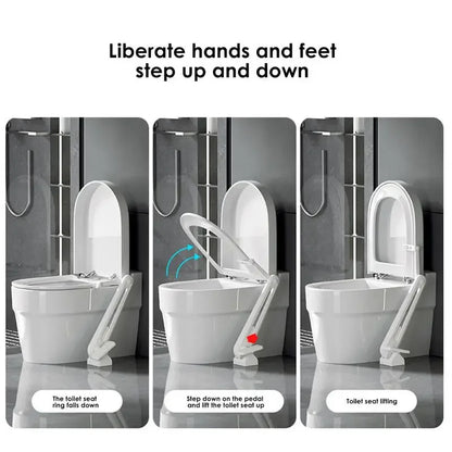 Universal Foot Pedal Toilet Lid Lifter Anti-Dirty Foot-Operated Toilet Seat Lid Holder Opening Device Home Bathroom Accessories