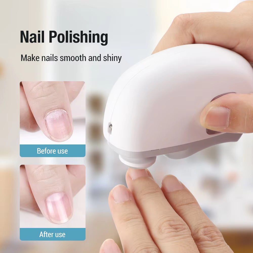 Electric Nail Clipper Grinding and Polishing 2 in 1 Multifunctional Portable Automatic Nail Grinder Electric Manicure Tool