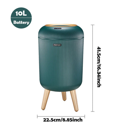 Automatic Trash Can with Lid, Small Plastic Smart Trash Can, Motion Sensor Trash Can for Bedroom, Bathroom, Kitchen, Office