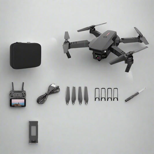 E88 Pro Foldable Quadcopter Drone - WIFI FPV, HD 4K Camera, Altitude Hold